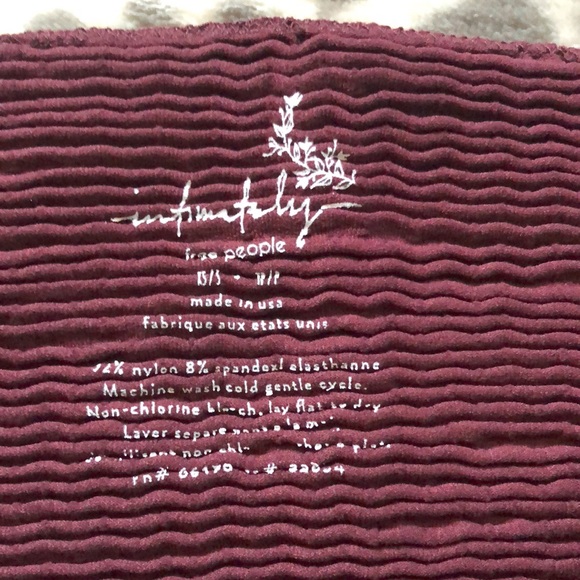 Free People Too Late For You Tube Top Bandeau in Burgundy Size XS/S - Picture 5 of 13